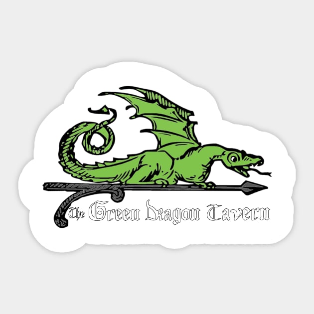 Green Dragon Tavern Sticker by Phantom Goods and Designs